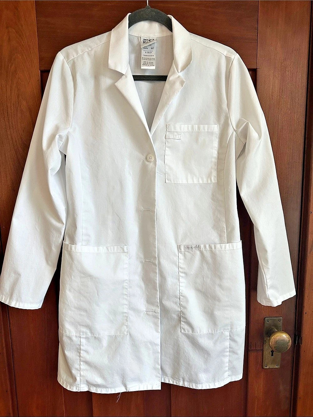 Project Lab by Cherokee Lab Coat White Size Small Like New